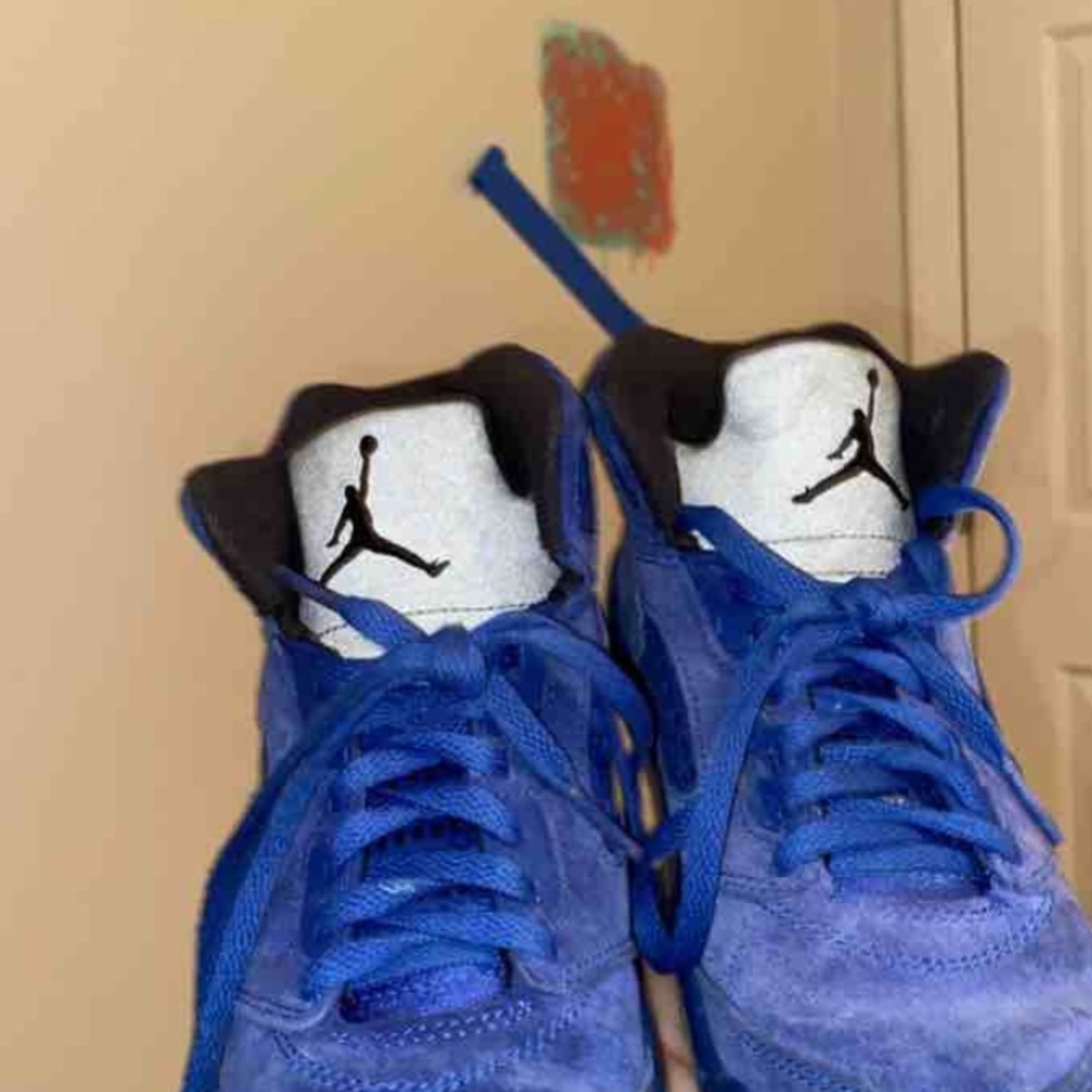 Air Jordan 5 Retro GS Blue Suede